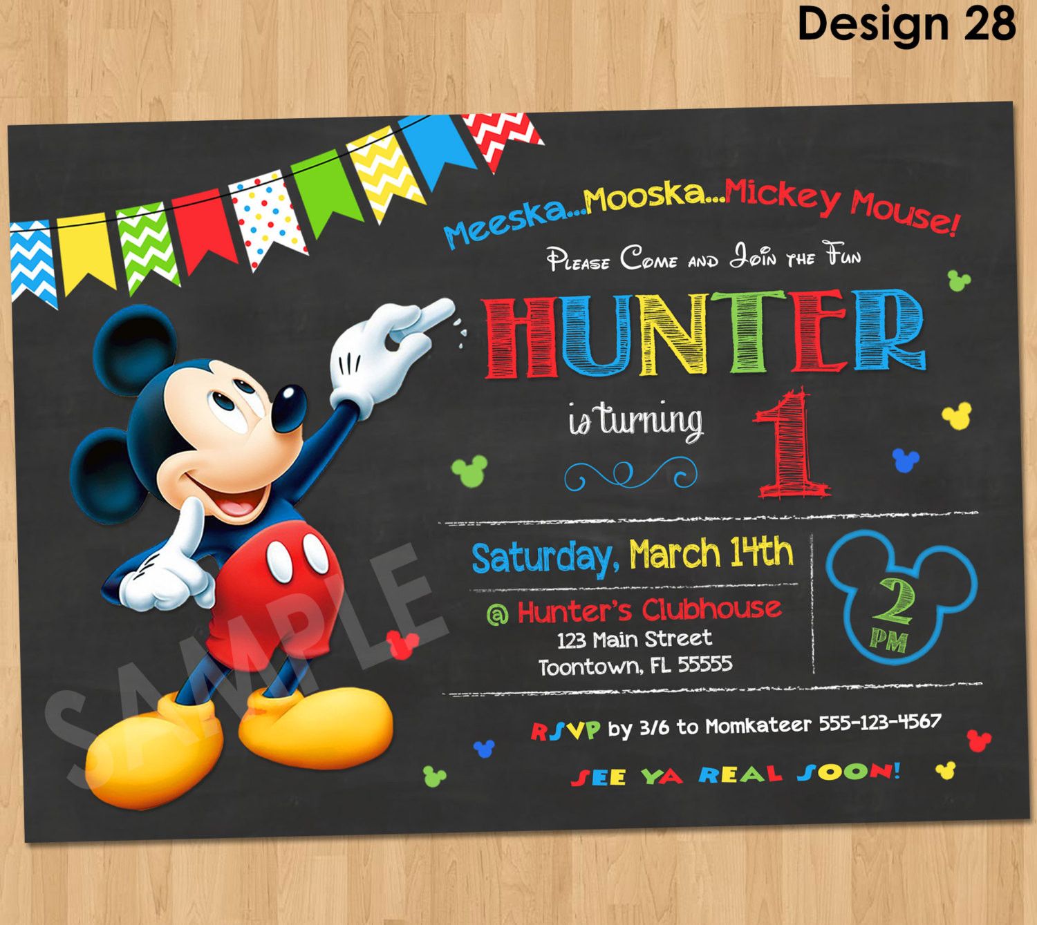 Mickey Mouse Birthday Invitation
 Mickey Mouse Birthday Invitation Mickey Mouse Clubhouse