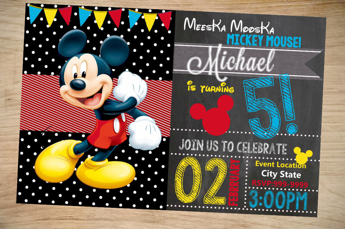 Mickey Mouse Birthday Invitation
 Mickey Mouse Birthday Invitation Birthday Invitation
