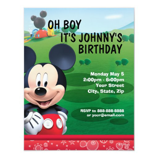 Mickey Mouse Birthday Invitation
 Mickey Mouse Birthday Invitation