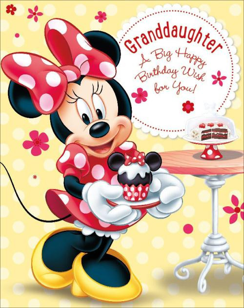 Mickey Mouse Birthday Wishes
 MINNIE MOUSE GRANDDAUGHTER BIRTHDAY CARD NEW GIFT MICKEY