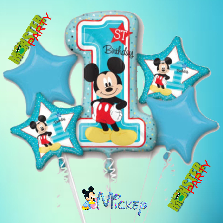 Mickey Mouse Birthday Wishes
 Mickey Mouse 1st Birthday Baby boy shower balloon balloons