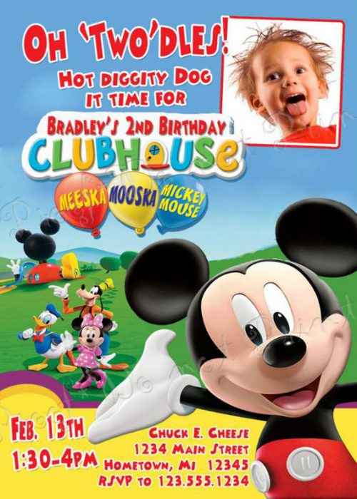 Mickey Mouse Photo Birthday Invitations
 Exclusive Mickey Mouse Clubhouse Birthday Invitations