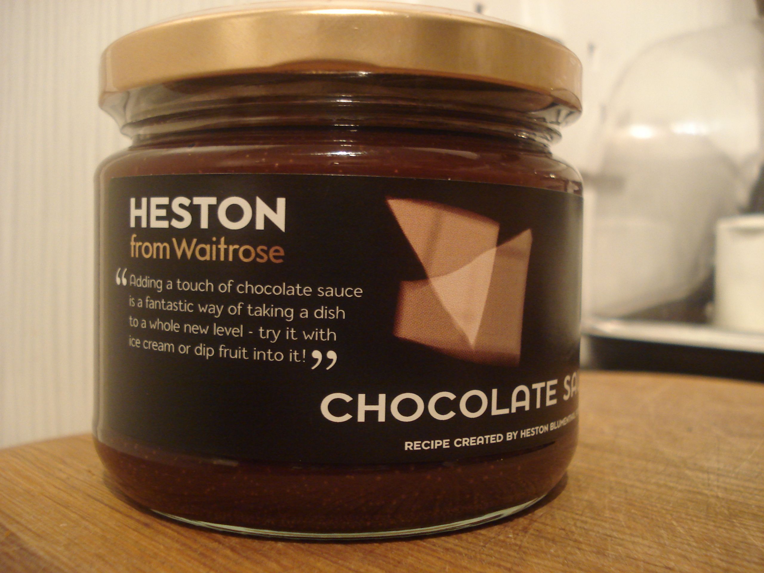 Microwave Chocolate Sauce
 Heston from Waitrose Chocolate Sauce