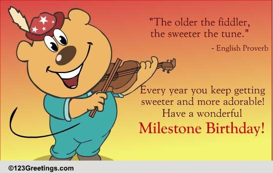 Milestone Birthday Wishes
 A Milestone Birthday Wish Free Milestones eCards