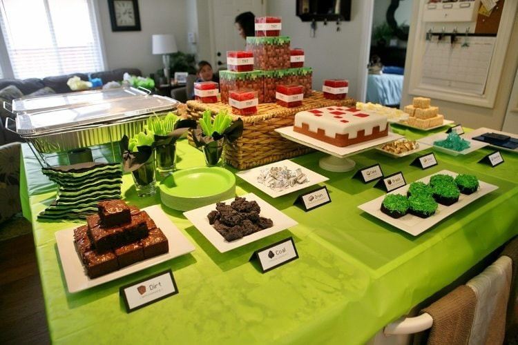 Minecraft Decoration Ideas For Birthday
 Minecraft Birthday Party Ideas DIY Inspired