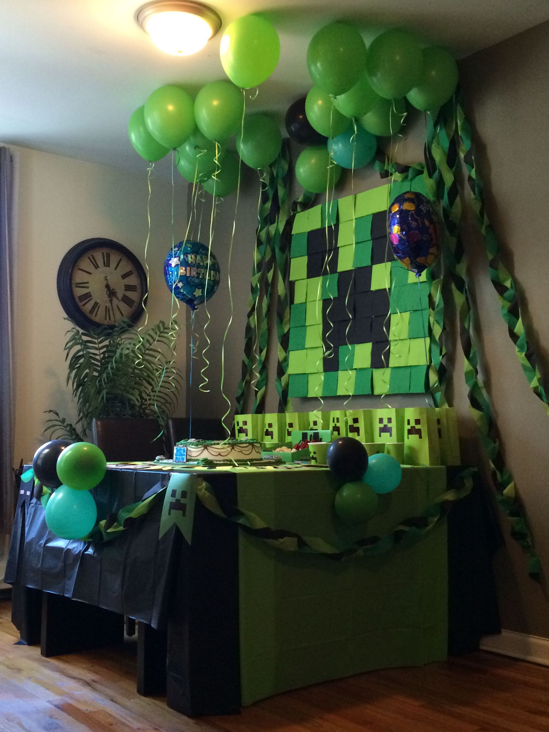 Minecraft Decoration Ideas For Birthday
 Minecraft party homemade party decorations