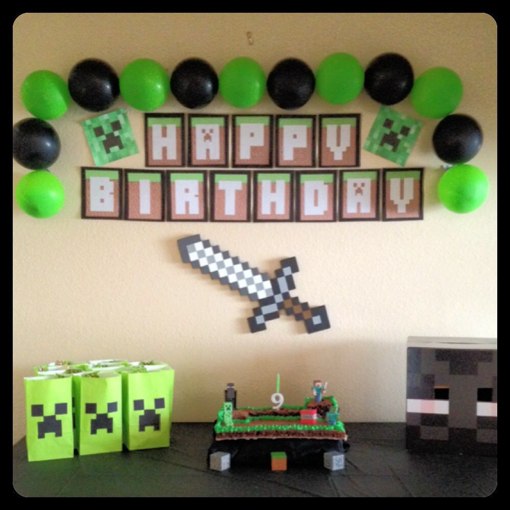 Minecraft Decoration Ideas For Birthday
 Minecraft party