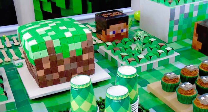 Minecraft Decoration Ideas For Birthday
 Kara s Party Ideas Minecraft Birthday Party Ideas