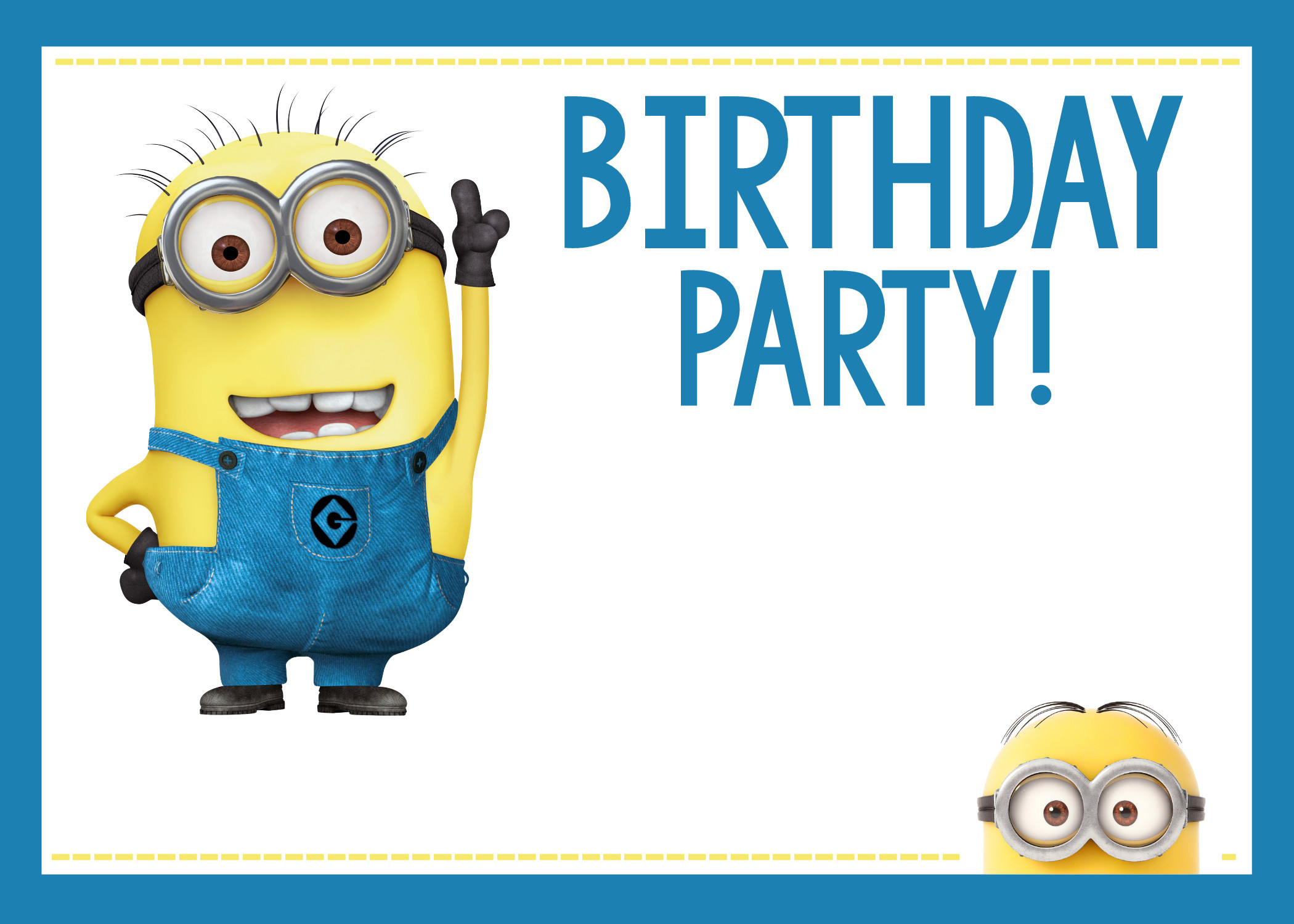 Minion Birthday Invitation
 Fun Minion Party Ideas for a Birthday – Fun Squared
