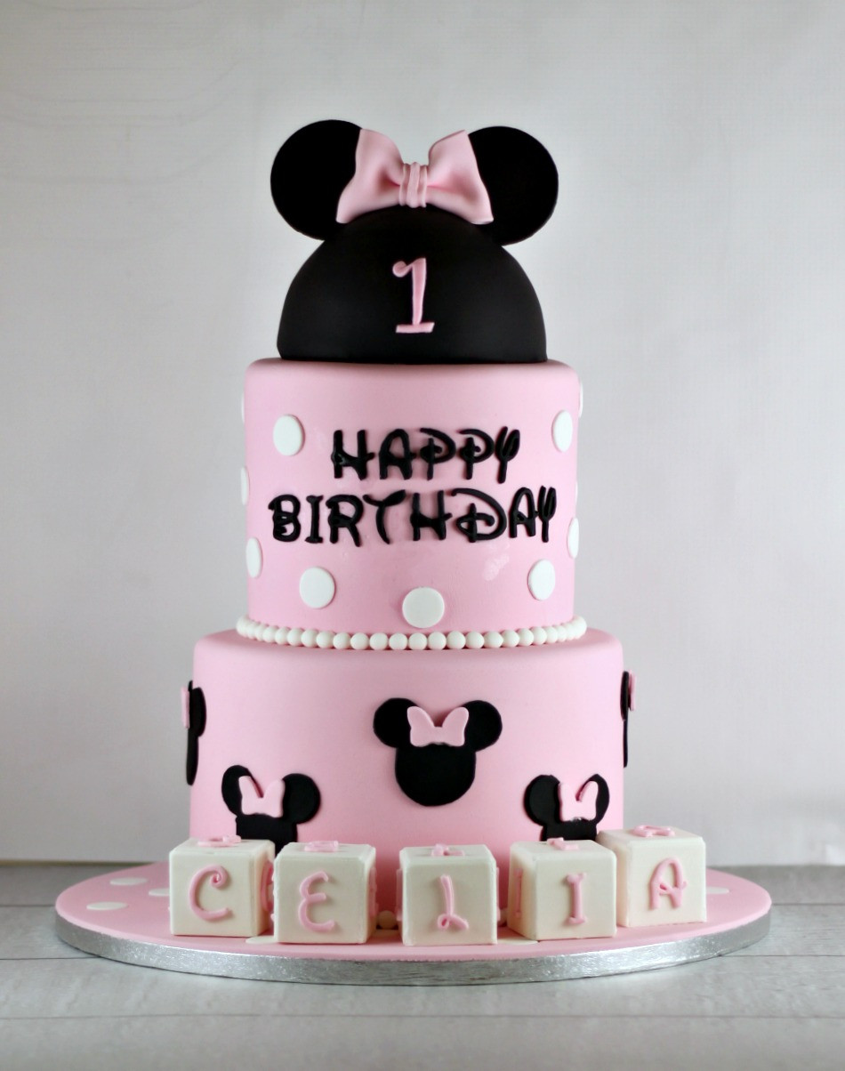 Minnie Mouse 1st Birthday Cakes
 Minnie Mouse First Birthday Cake