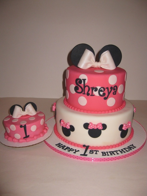 Minnie Mouse 1st Birthday Cakes
 Shreya s Minnie Mouse 1st Birthday Cake & Smash Cake