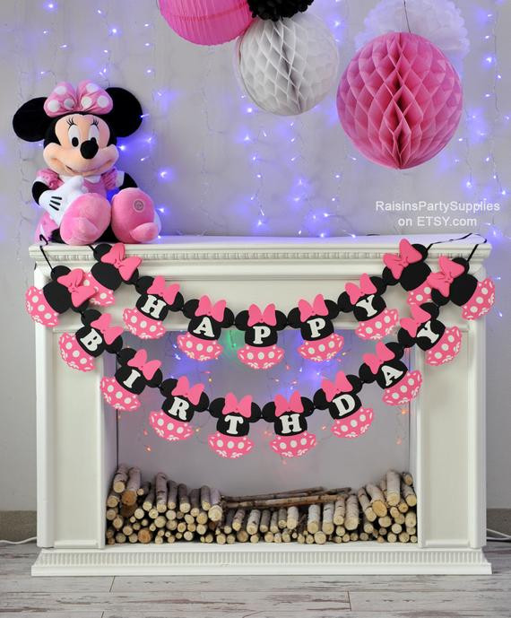 Minnie Mouse Birthday Decorations Pink
 Minnie Mouse birthday decorations pink inspired Disney