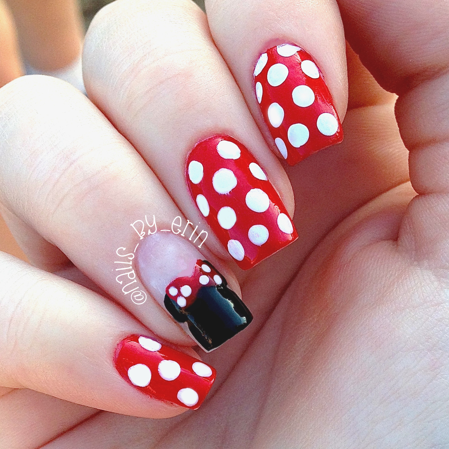Minnie Mouse Nail Designs
 NailsByErin Minnie Mouse Nails