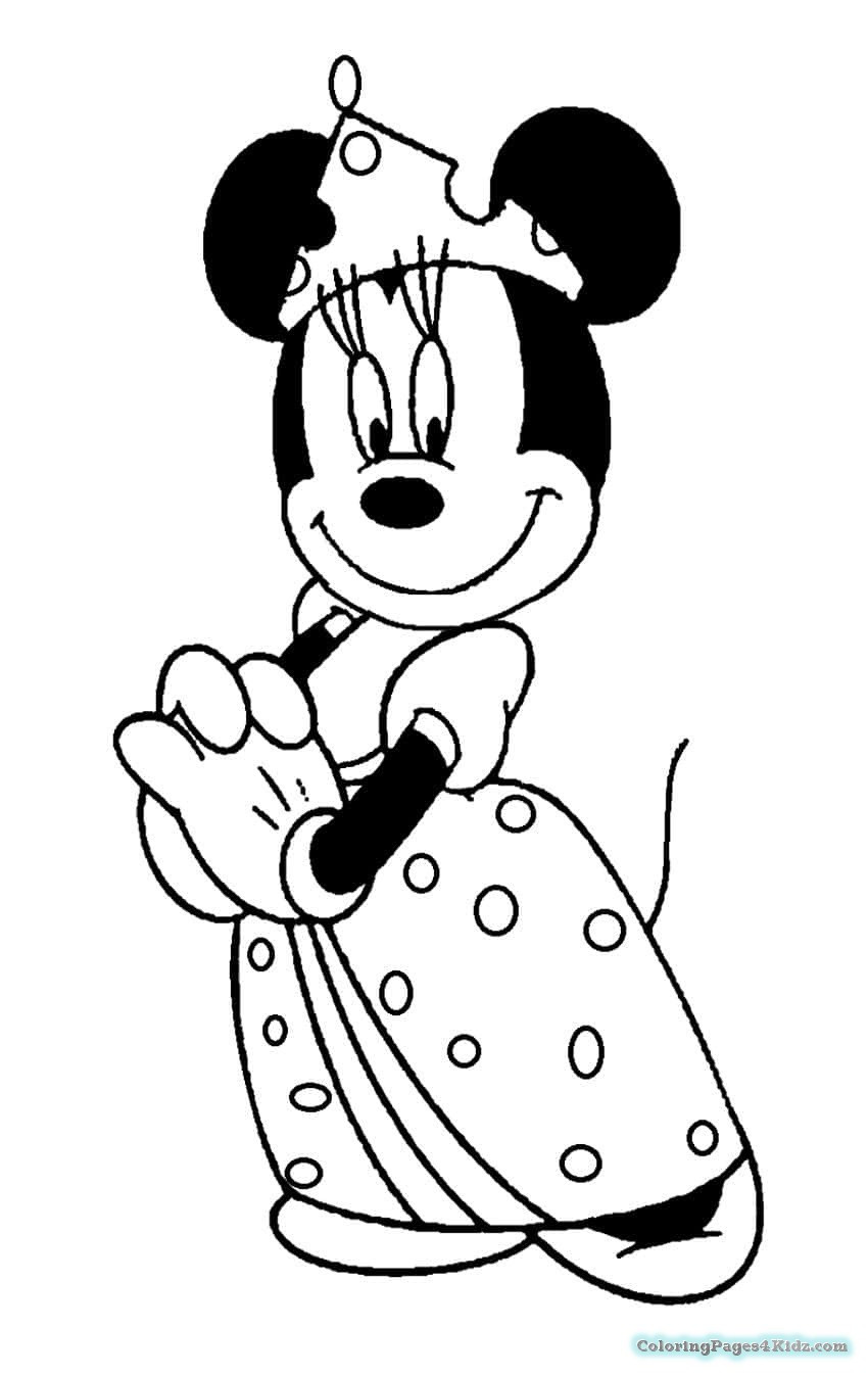 Minnie Mouse Printable Coloring Pages
 Disney Christmas Coloring Pages Minnie Mouse