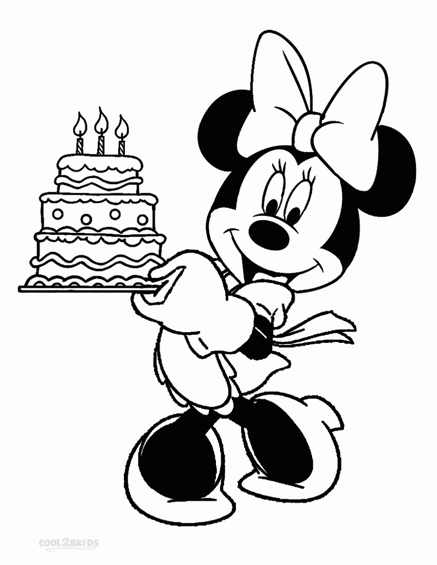 Minnie Mouse Printable Coloring Pages
 Mickey And Minnie Mouse Coloring Pages To Print For Free