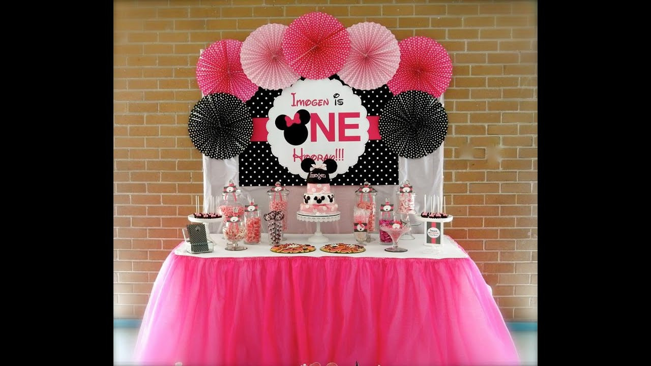 Minnie Mouse Themed Birthday Party
 Minnie Mouse First Birthday Party via Little Wish Parties