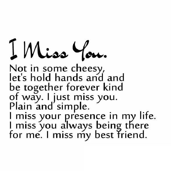 Missing A Friendship Quotes
 Quotes About Missing A Friend QuotesGram