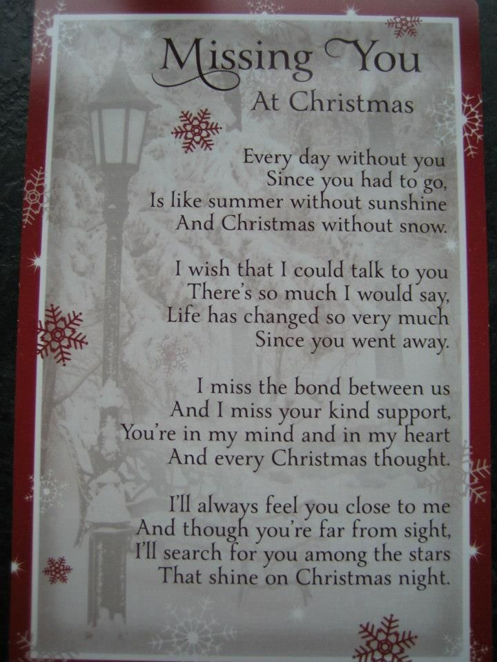 Missing You At Christmas Quotes
 Missing You at Christmas Heaven Pinterest