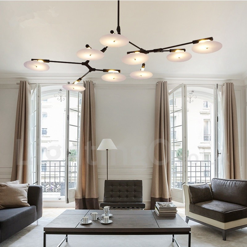 Modern Chandeliers For Living Room
 Black 9 Light Modern Contemporary Chandelier Lamp for
