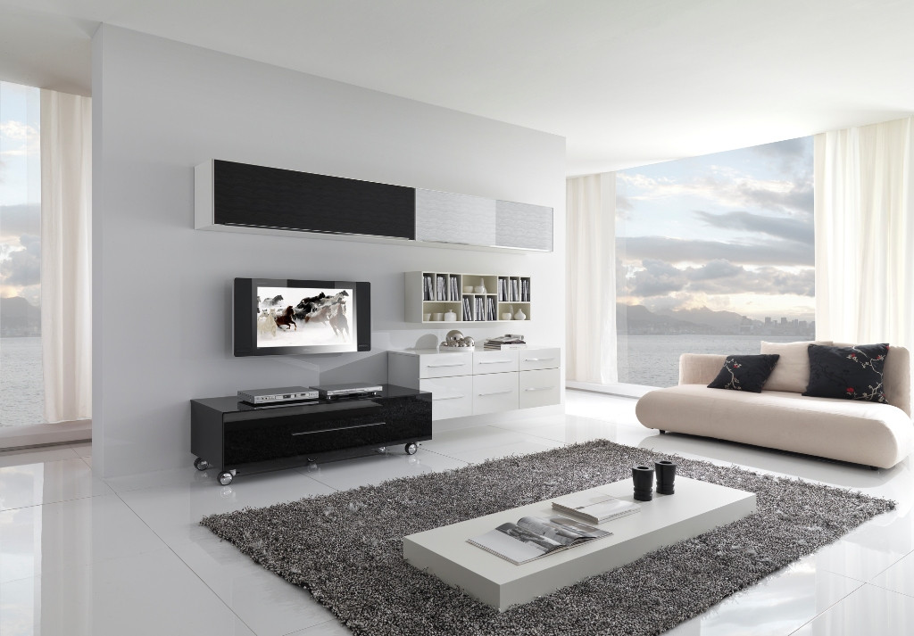 Modern Contemporary Living Room Furniture
 Modern Black and White Furniture for Living Room from