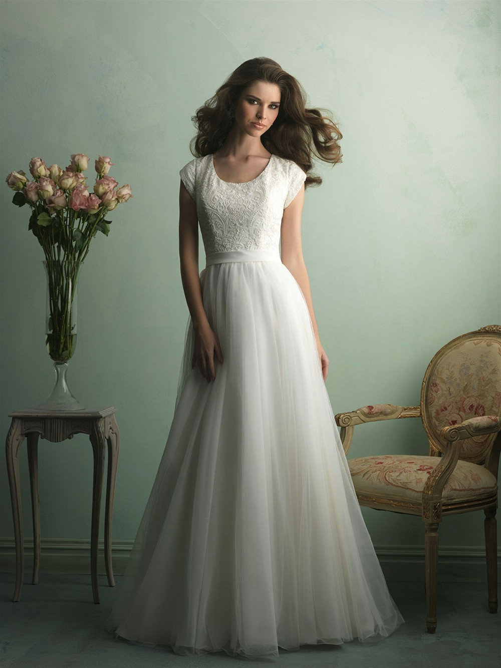 Modest Wedding Gowns
 Allure Modest Wedding Dresses Style M521 [M521