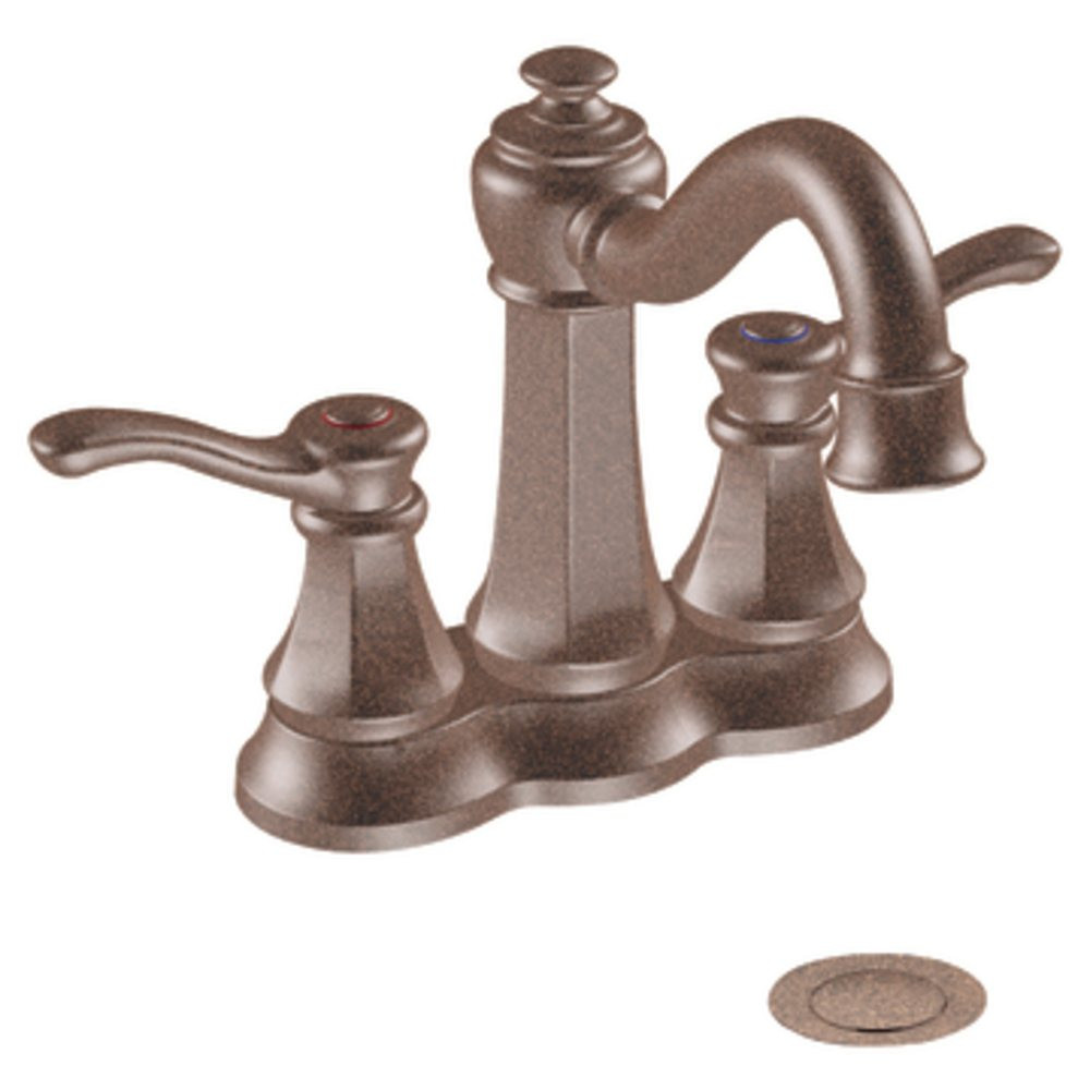 Moen Bronze Bathroom Faucet
 Moen 6301ORB Vestige Two Handle Lavatory Faucet with Drain