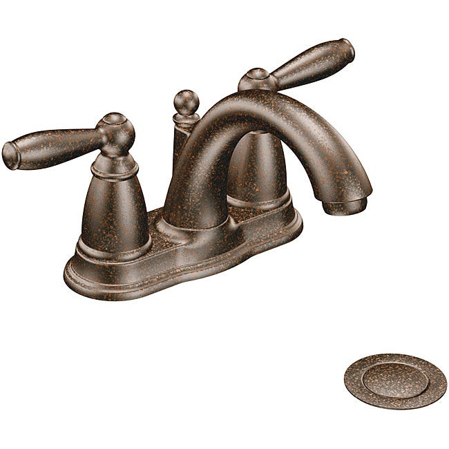 Moen Bronze Bathroom Faucet
 Moen 6610ORB Brantford Two Handle Oil Rubbed Bronze