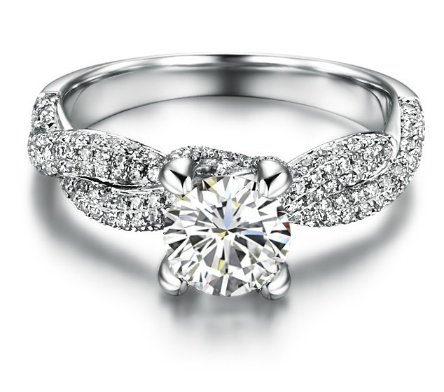 Moissanite Wedding Rings
 1 Carat Luxury Genuine Moissanite Wedding Ring Solid 14K