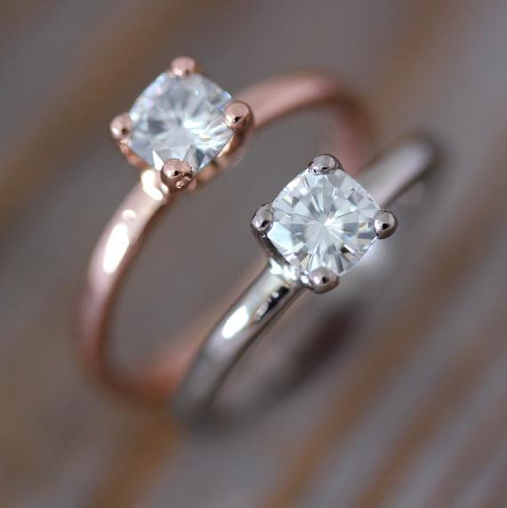 Moissanite Wedding Rings
 Rose Gold Engagement Ring Moissanite Engagement Ring Diamond