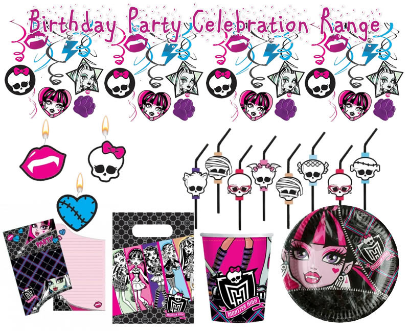 Monster High Birthday Party Supplies
 Monster High Birthday Party Theme Celebration Supplies All