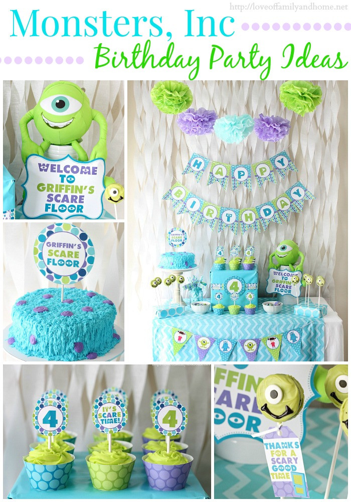 Monster Inc Birthday Party Ideas
 Monsters Inc Birthday Party Love of Family & Home