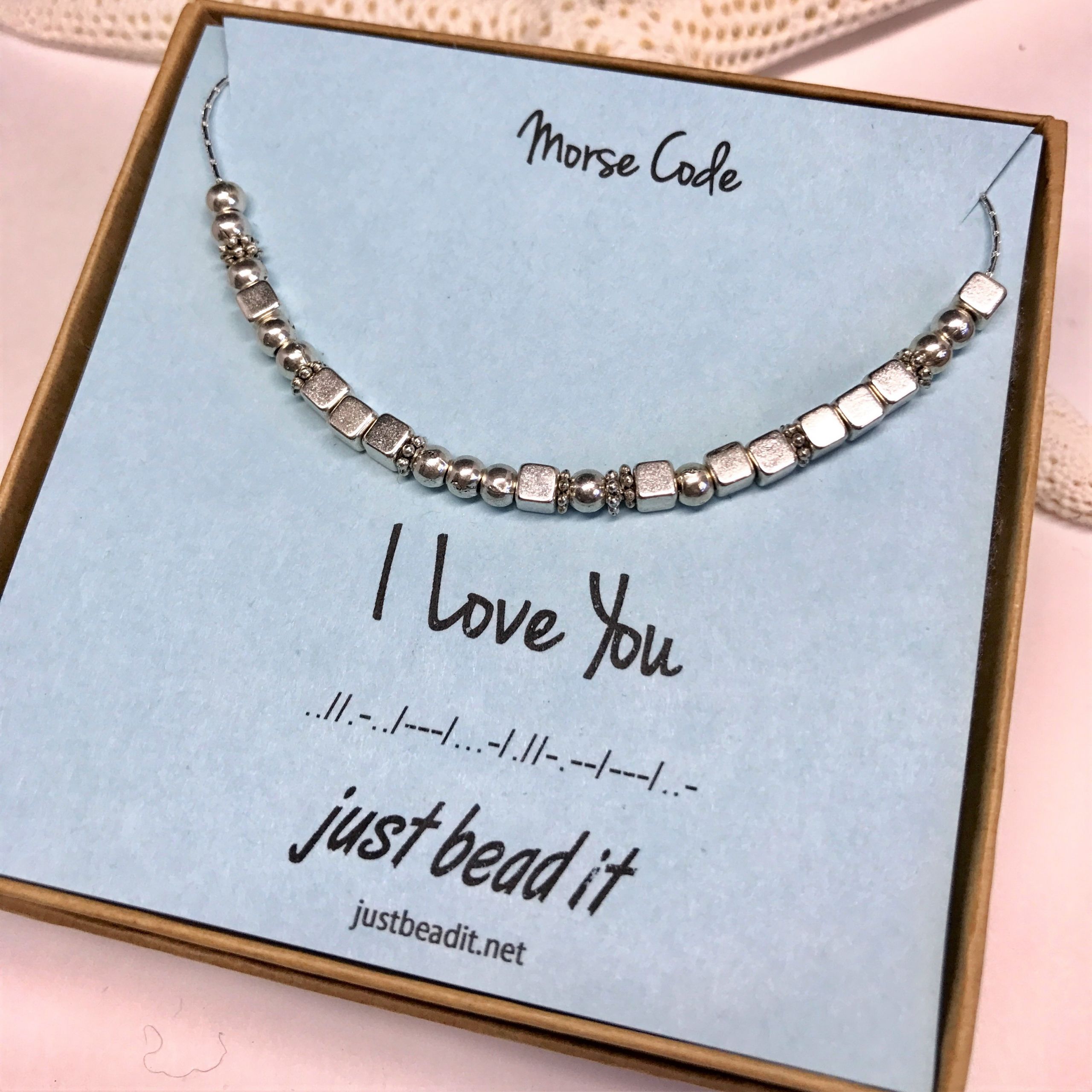 Morse Code Love Necklace
 I Love You Morse Code Silver Necklace – I Love You