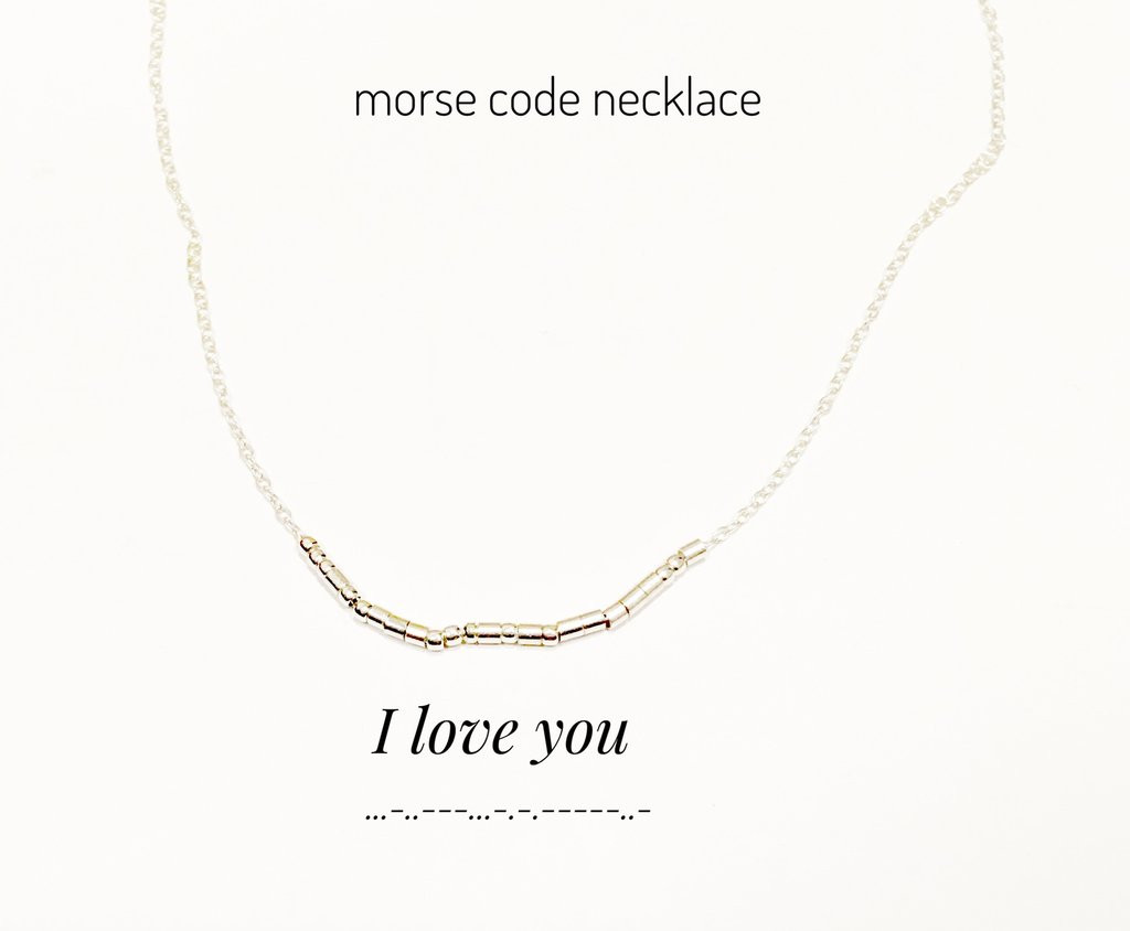 Morse Code Love Necklace
 I Love You Morse Code Necklace – Steel Daisy