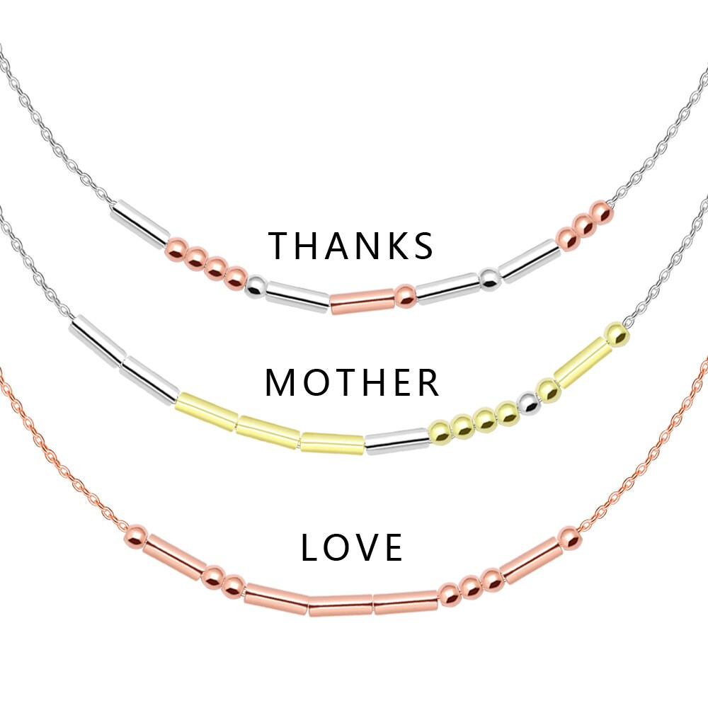 Morse Code Love Necklace
 Aliexpress Buy Custom Delicate Hidden Message Morse