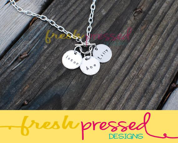Mother Daughter Necklace Tiffany
 Hand Stamped Jewelry Mother Necklace Daughter Necklace