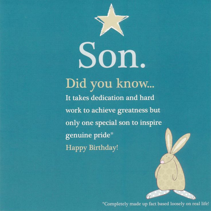 Mother To Son Birthday Quotes
 son The Tickle pany For My Son Birthday Card
