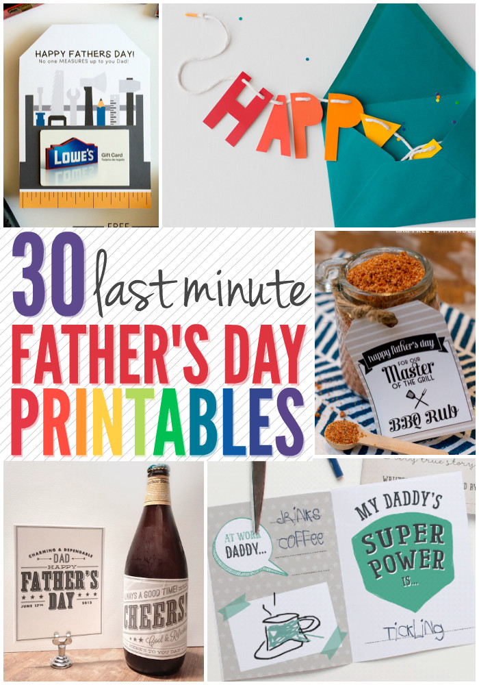 Mother'S Day Gift Ideas For Hard To Buy
 30 Last Minute Father s Day Printables