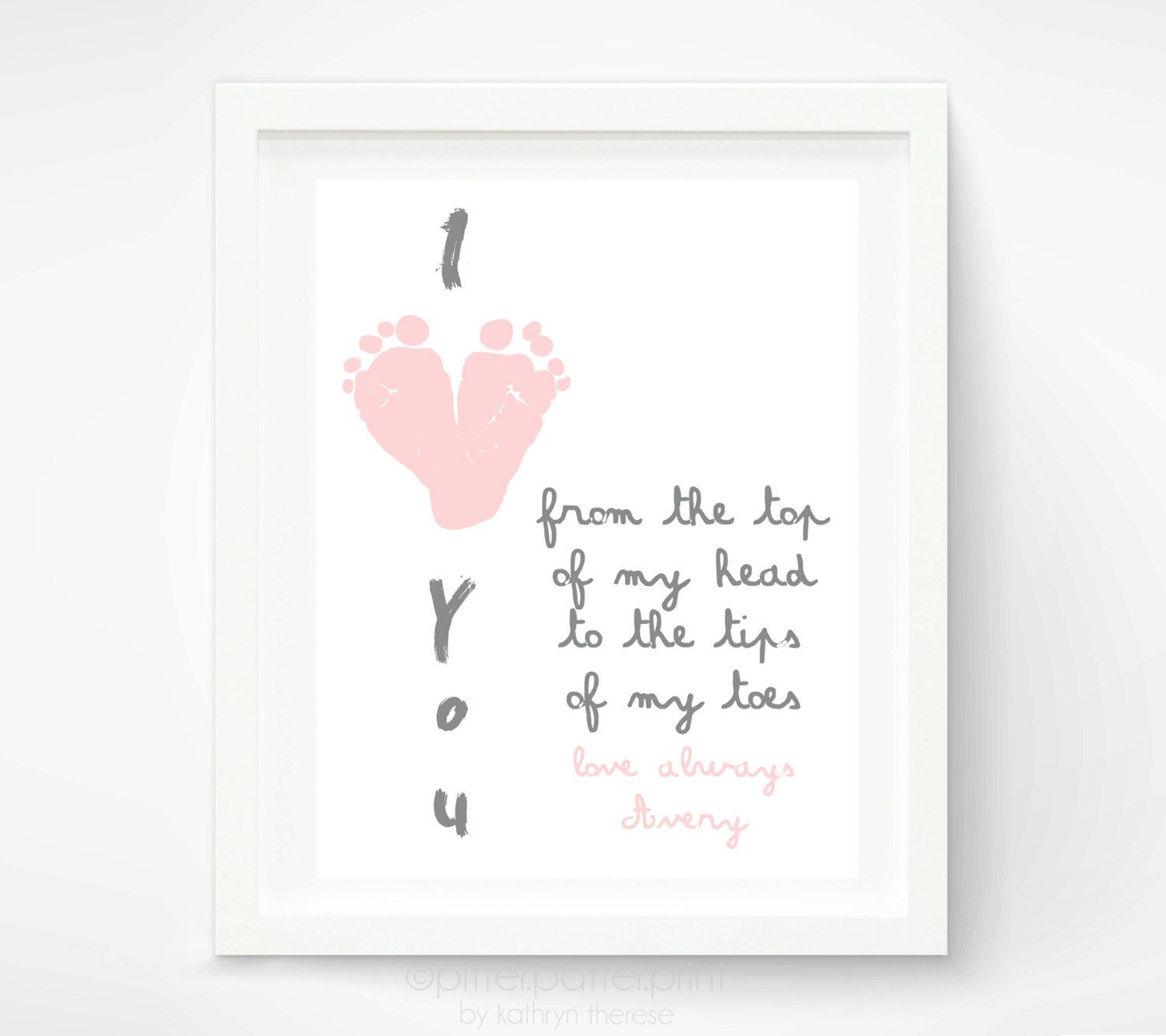 Mother'S Day Gift Ideas From Baby
 Mothers Day Gift for Grandma I Love You Baby Footprint