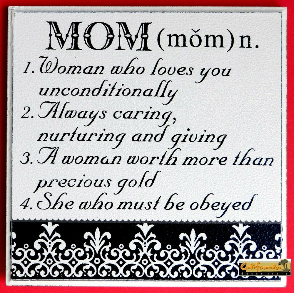 Mother'S Day Quotes And Images
 "MOM" MOTHER S DAY SIGN Humor Funny Wood Plaque Picture