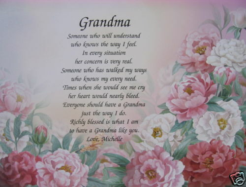 Mother'S Day Quotes And Images
 PERSONALIZED POEM FOR GRANDMA GIFTS FOR BIRTHDAY