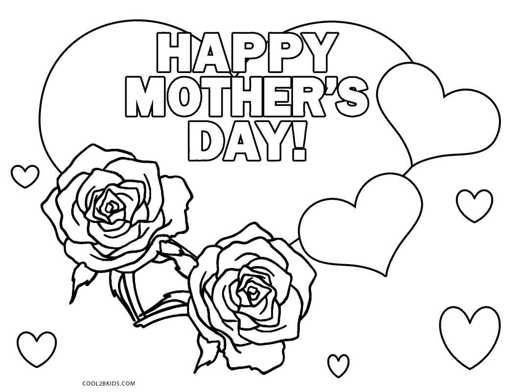Mothers Day Coloring Pages For Toddlers
 Free Printable Mothers Day Coloring Pages For Kids
