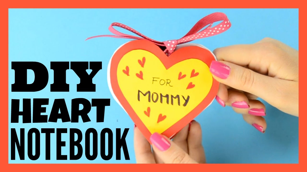 Mothers Day Gift Card Ideas
 DIY Heart Notebook – Mother’s Day card or kid made t