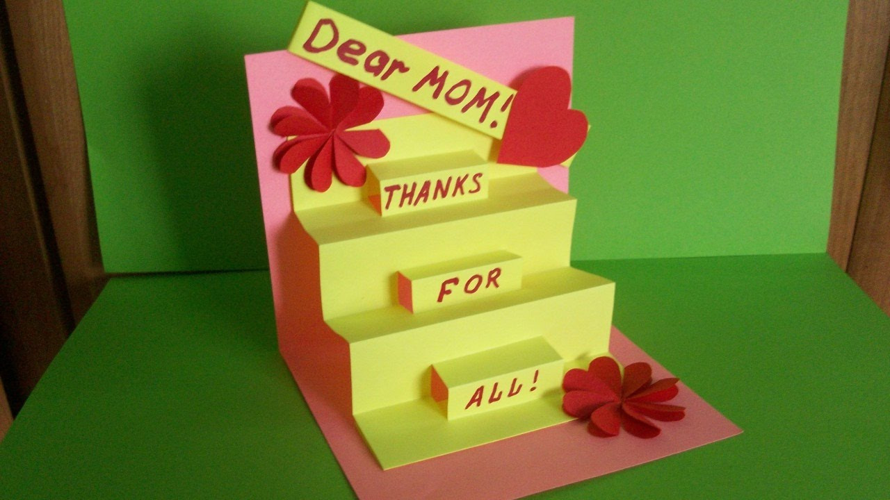 Mothers Day Gift Card Ideas
 How To Make A Greeting Pop Up Card For Mom Birthday