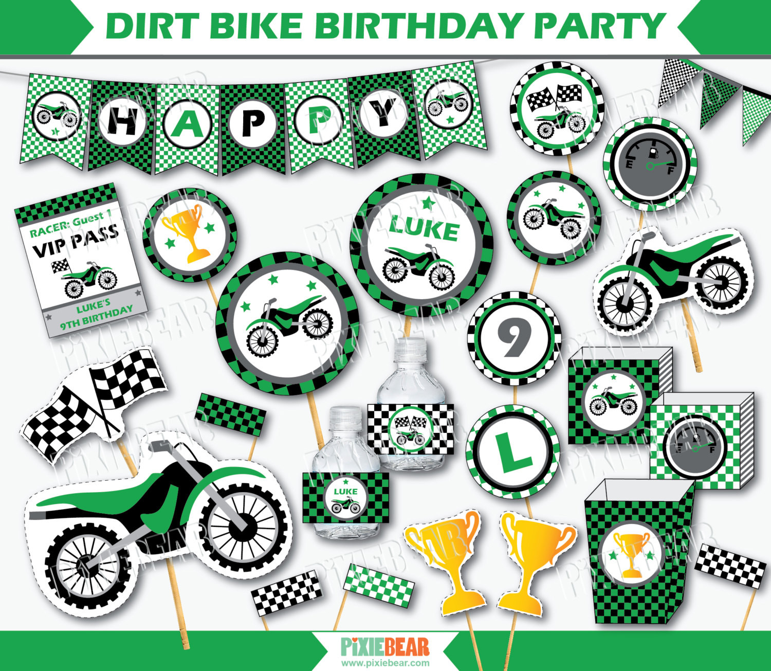 Motocross Birthday Party
 Dirt Bike Birthday Motocross Party Motorcycle Party