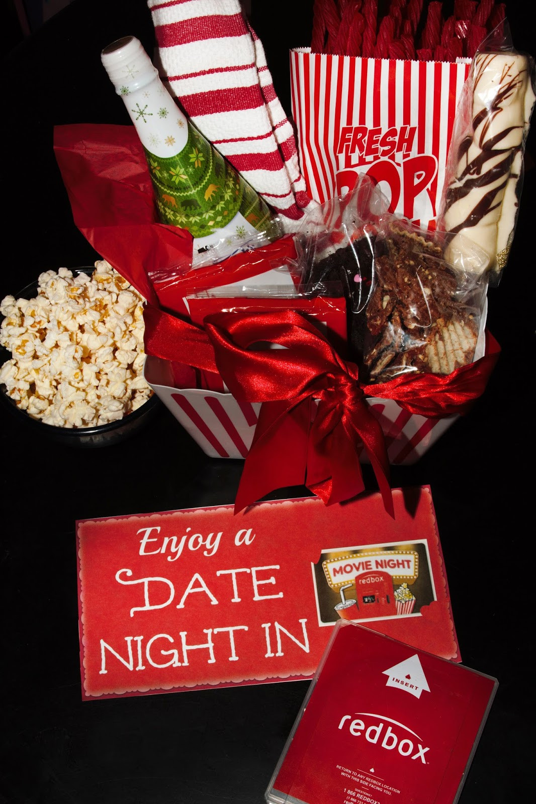 Movie Night Gift Baskets Ideas
 For the Love of Food DIY Date Night In Gift Basket with