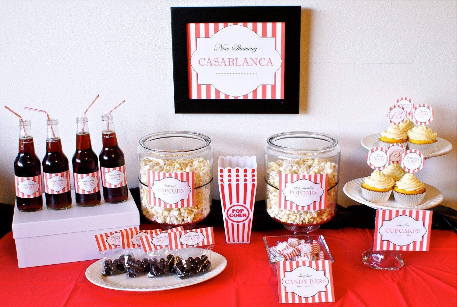 Movie Themed Birthday Party
 Movie Theme Party Package Birthday Party or Shower Movie