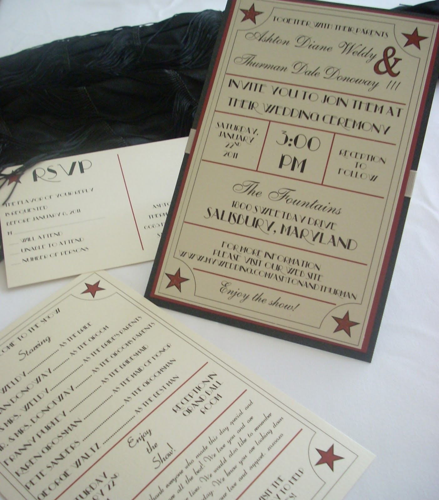 Movie Themed Wedding Invitations
 This and That Creations Movie theme wedding invitation