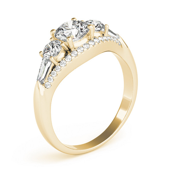 Multiple Diamond Engagement Ring
 Multi Stone Baguette Diamond Engagement Ring 18k Yellow
