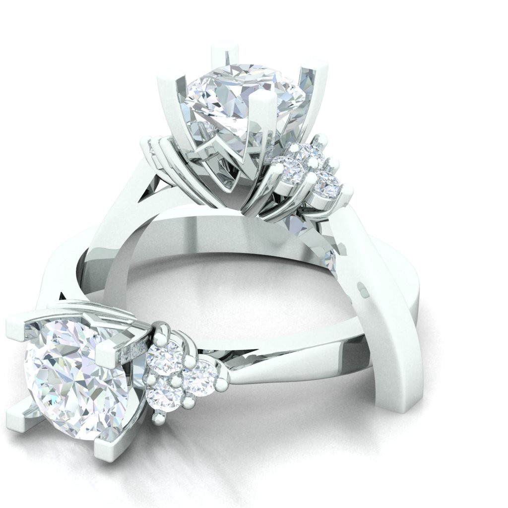 Multiple Diamond Engagement Ring
 Bespoke Designed Multi Stone Diamond Engagement Ring ER004