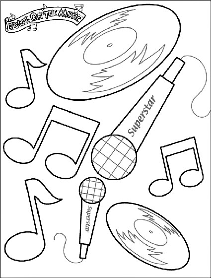 Music Coloring Pages Printable
 Bring on the Music Coloring Page